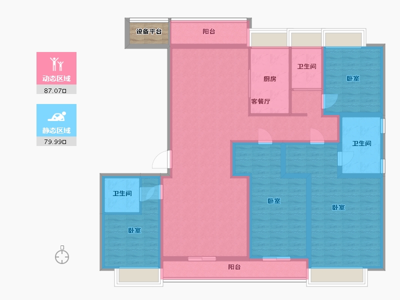 浙江省-衢州市-碧桂园府前1号-151.32-户型库-动静分区