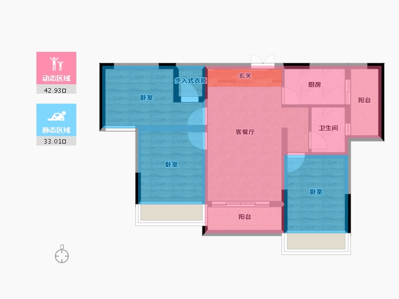 湖南省-衡阳市-天嘉·天樾-66.59-户型库-动静分区