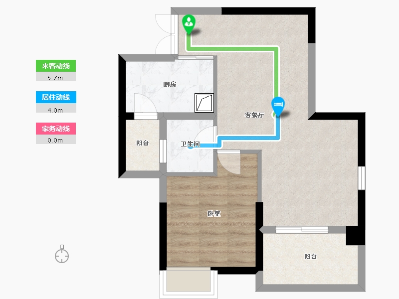 湖北省-武汉市-卧龙墨水湖边领墅-54.22-户型库-动静线