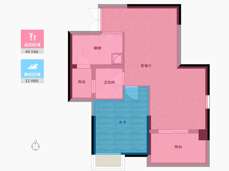 湖北省-武汉市-卧龙墨水湖边领墅-54.22-户型库-动静分区