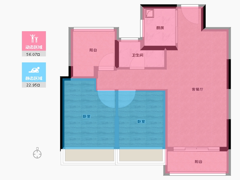 广东省-肇庆市-恒泰悦璟府-70.00-户型库-动静分区