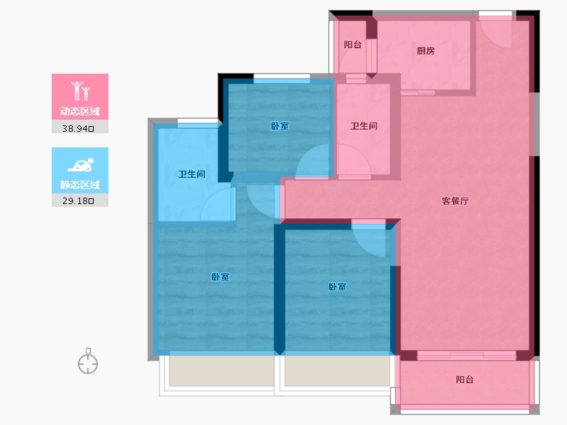 湖南省-常德市-安乡山湖海上城-59.38-户型库-动静分区