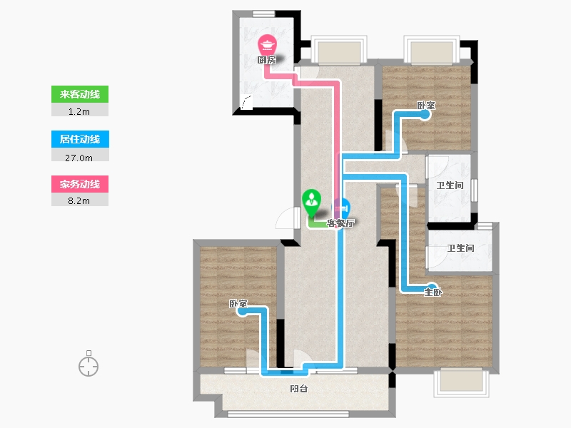 湖北省-武汉市-融创融公馆-95.63-户型库-动静线