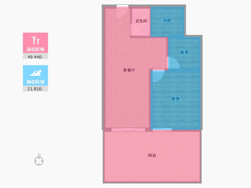 广东省-汕头市-半岛逸景花园-64.72-户型库-动静分区