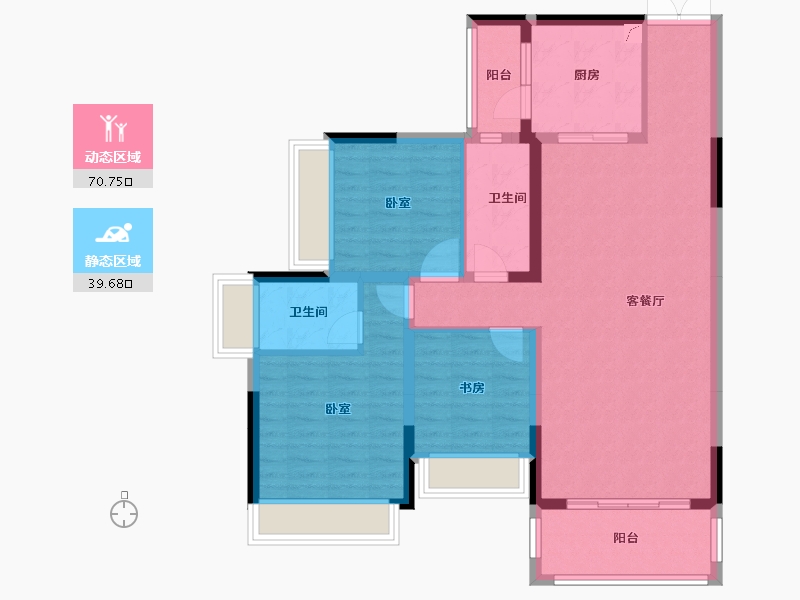 广东省-梅州市-正兴万象江山三期-98.96-户型库-动静分区