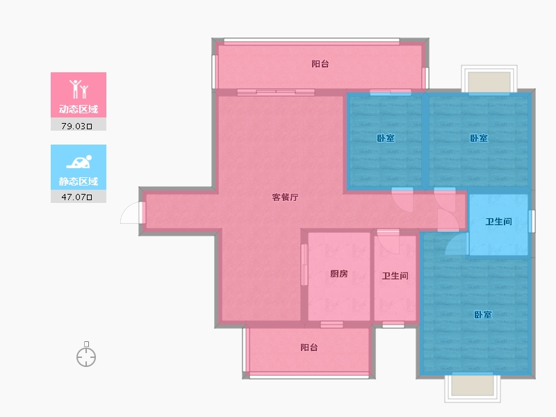 湖南省-邵阳市-新邵奥莱小镇二期-112.69-户型库-动静分区