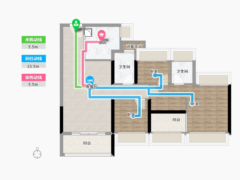 广东省-深圳市-中海寰宇时代-86.00-户型库-动静线