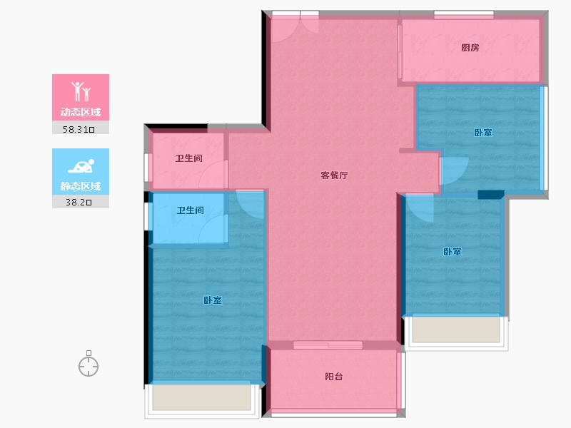 广东省-湛江市-沿江壹号-87.67-户型库-动静分区