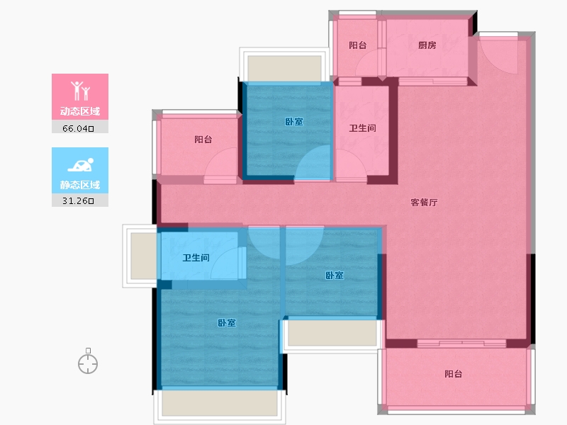 广东省-河源市-铭成华府-86.00-户型库-动静分区