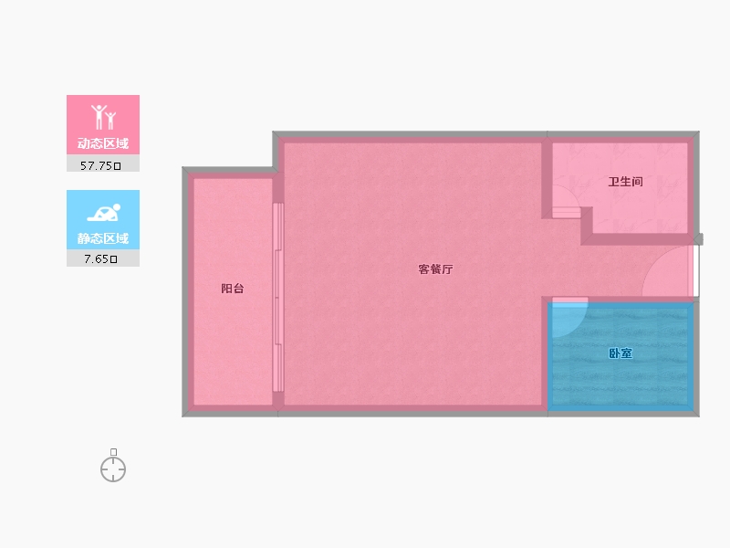 广东省-汕头市-半岛逸景花园-59.22-户型库-动静分区