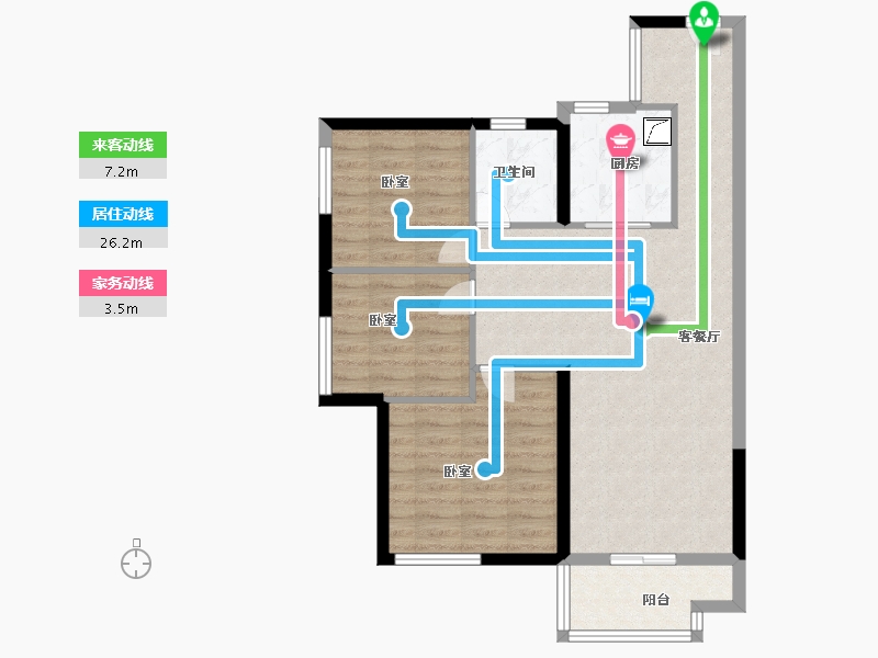 广东省-汕尾市-万德隆·阳光城·愉景湾-78.00-户型库-动静线