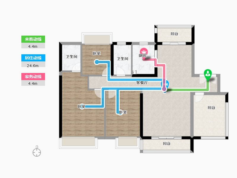 广东省-江门市-保利中央公馆-112.65-户型库-动静线