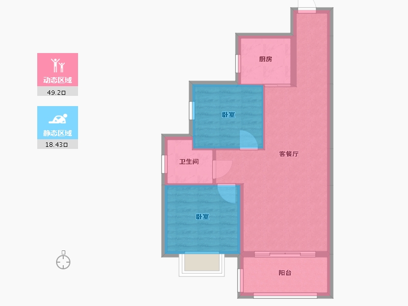 湖南省-邵阳市-毅丰状元府-60.68-户型库-动静分区