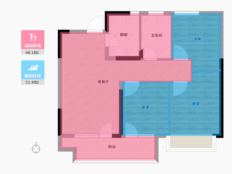 山东省-青岛市-众安青岛新城市-71.10-户型库-动静分区