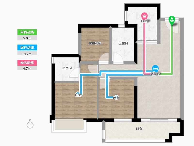 广东省-珠海市-新会保利玥府-72.88-户型库-动静线