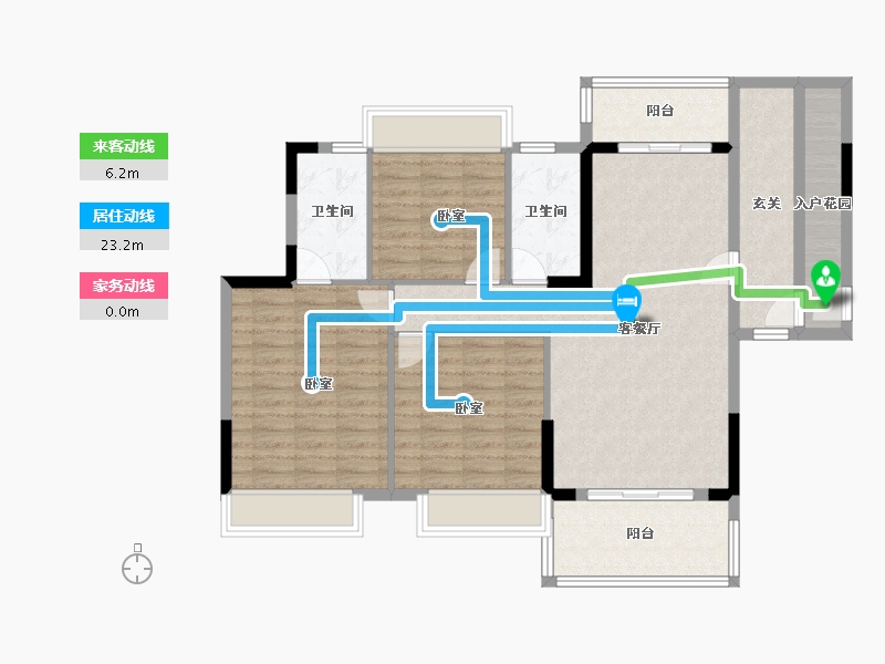 广东省-阳江市-泓基泓景苑-105.42-户型库-动静线