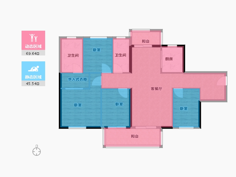 广东省-汕尾市-万德隆·阳光城·愉景湾-104.00-户型库-动静分区