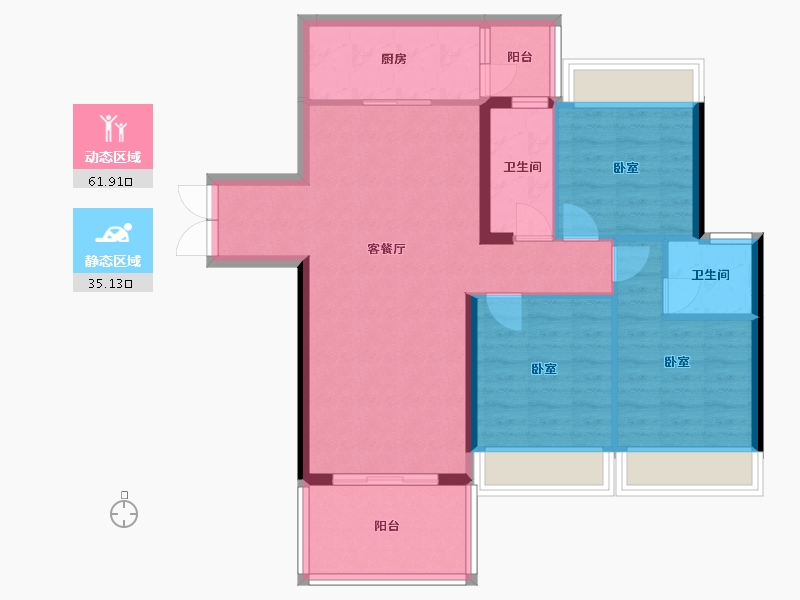 广东省-湛江市-沿江壹号-87.22-户型库-动静分区