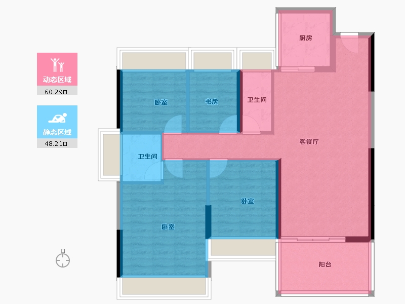 广东省-湛江市-雍豪园-97.99-户型库-动静分区