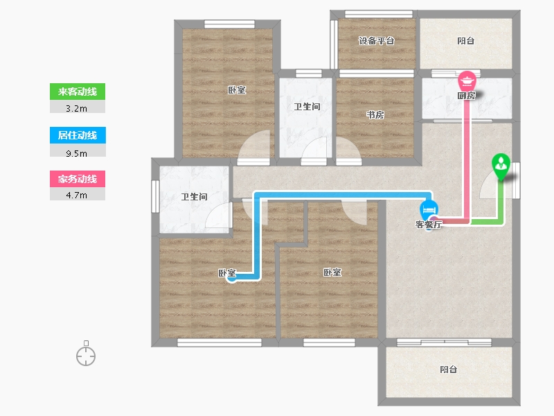 广东省-汕头市-御海天韵雅园-98.53-户型库-动静线