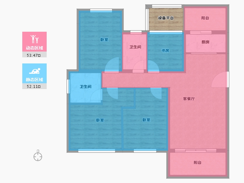 广东省-汕头市-御海天韵雅园-98.53-户型库-动静分区