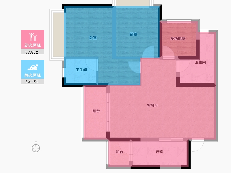 广东省-佛山市-岭南天地怡廷-78.18-户型库-动静分区