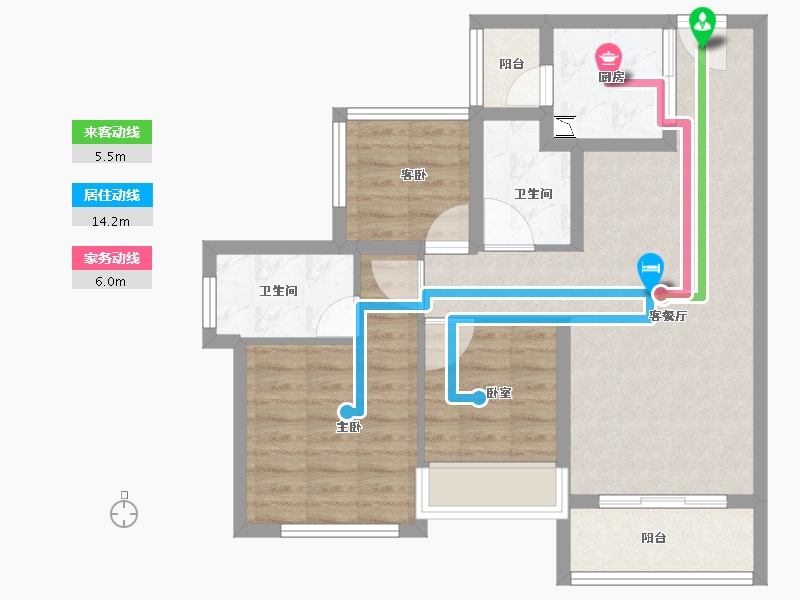 广东省-肇庆市-龙光玖誉城-74.01-户型库-动静线