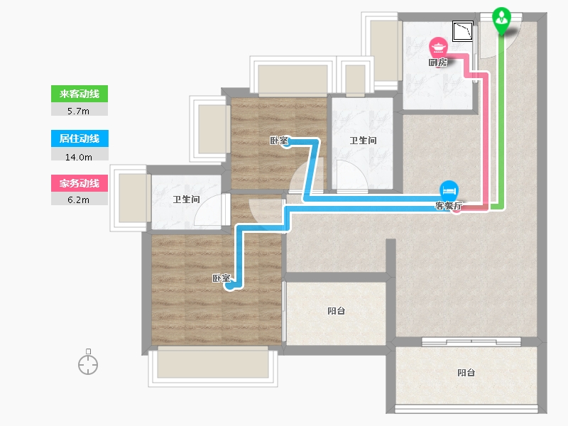 广东省-深圳市-中海寰宇时代-71.17-户型库-动静线