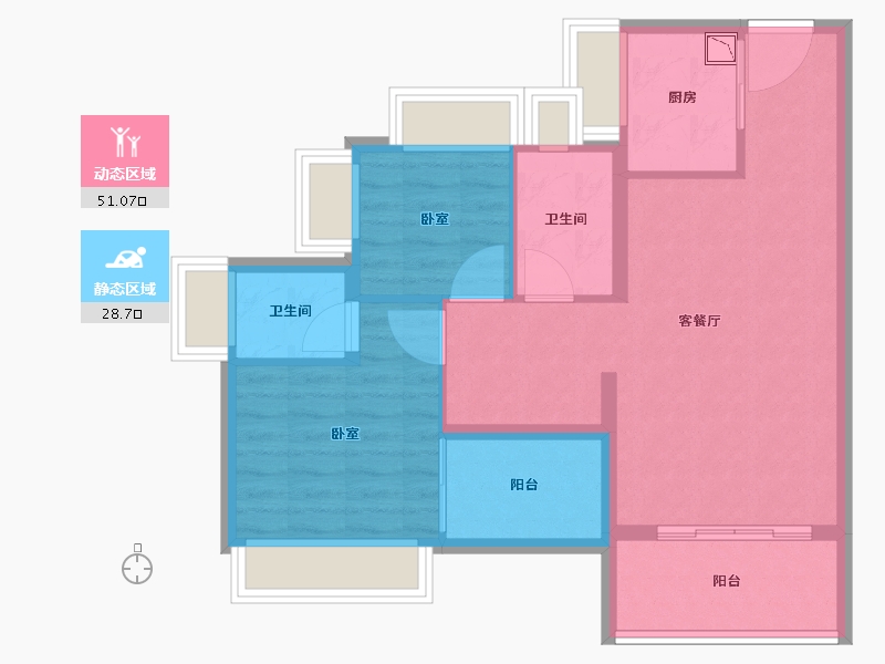 广东省-深圳市-中海寰宇时代-71.17-户型库-动静分区