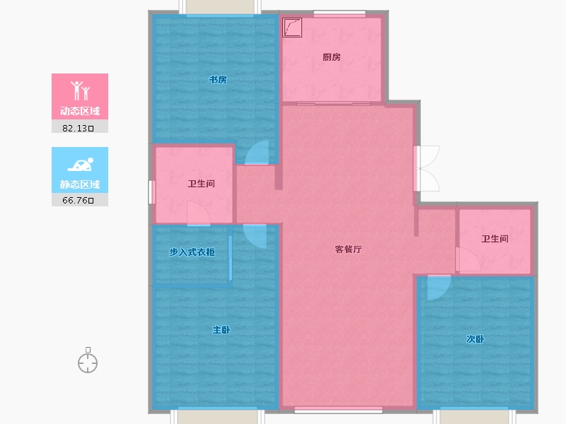 吉林省-长春市-华润中心-136.00-户型库-动静分区