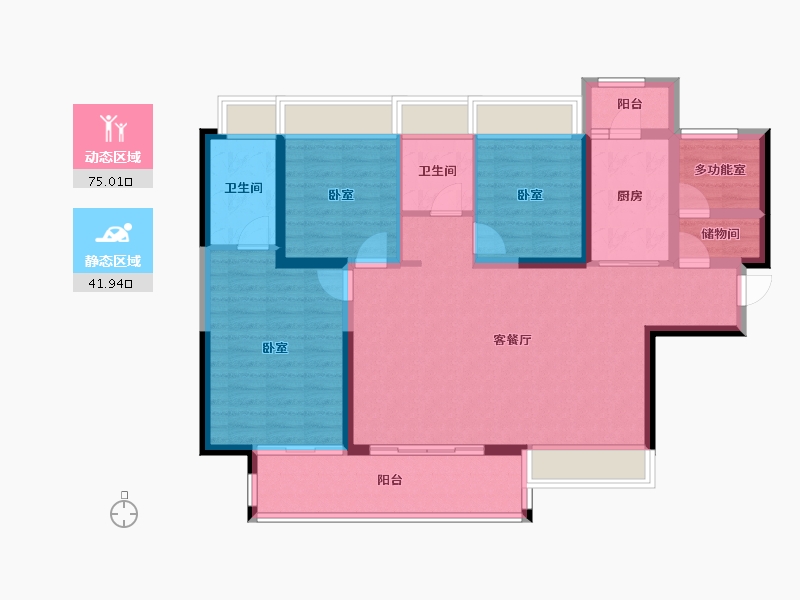 广东省-佛山市-岭南天地怡廷-104.74-户型库-动静分区