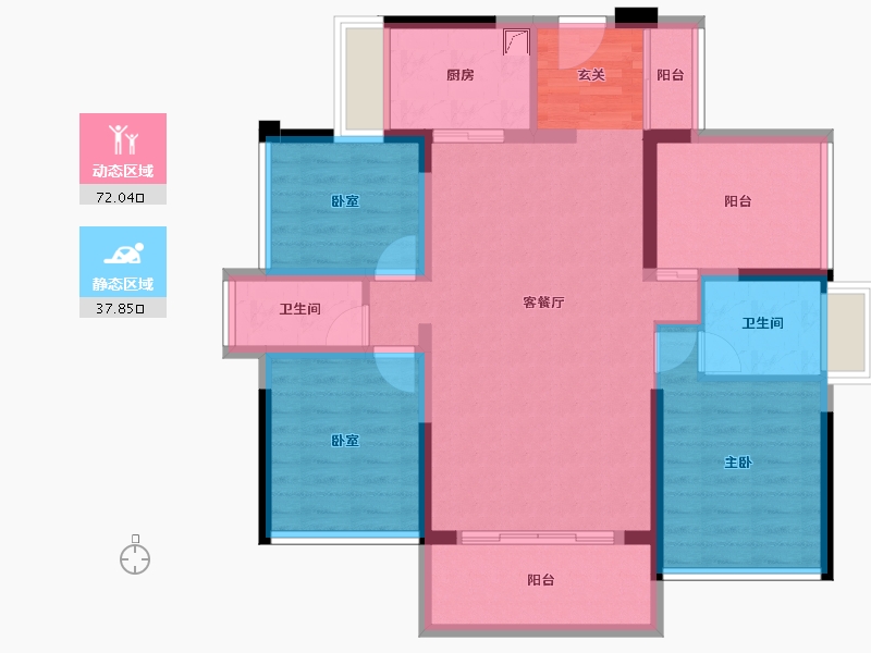 广东省-惠州市-华廷悦府-97.72-户型库-动静分区