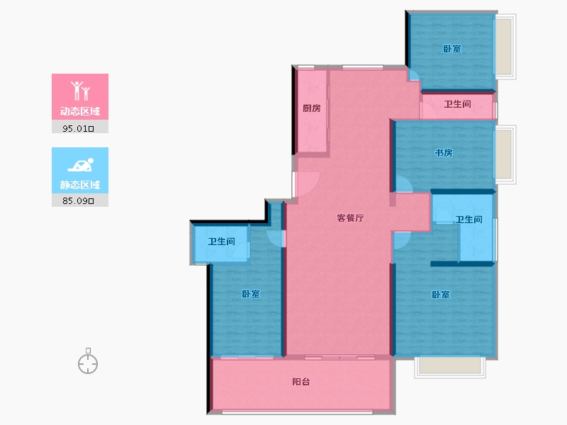 广东省-汕头市-天合名門豪庭南区-164.23-户型库-动静分区