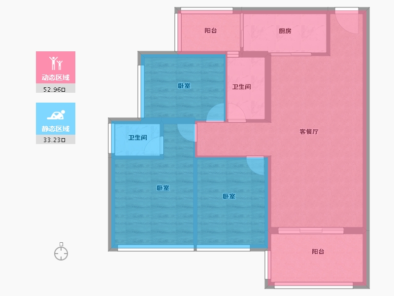 广东省-湛江市-铭鹏紫荆府-77.00-户型库-动静分区