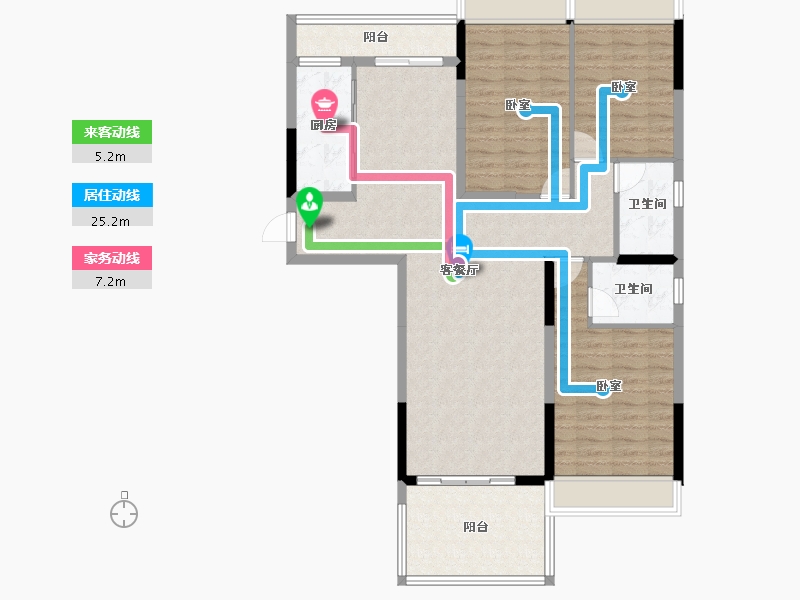 广东省-江门市-台山·骏景园-111.91-户型库-动静线