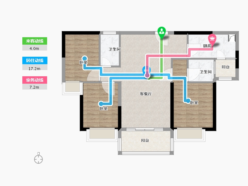 广东省-梅州市-碧桂园凤悦台-86.00-户型库-动静线