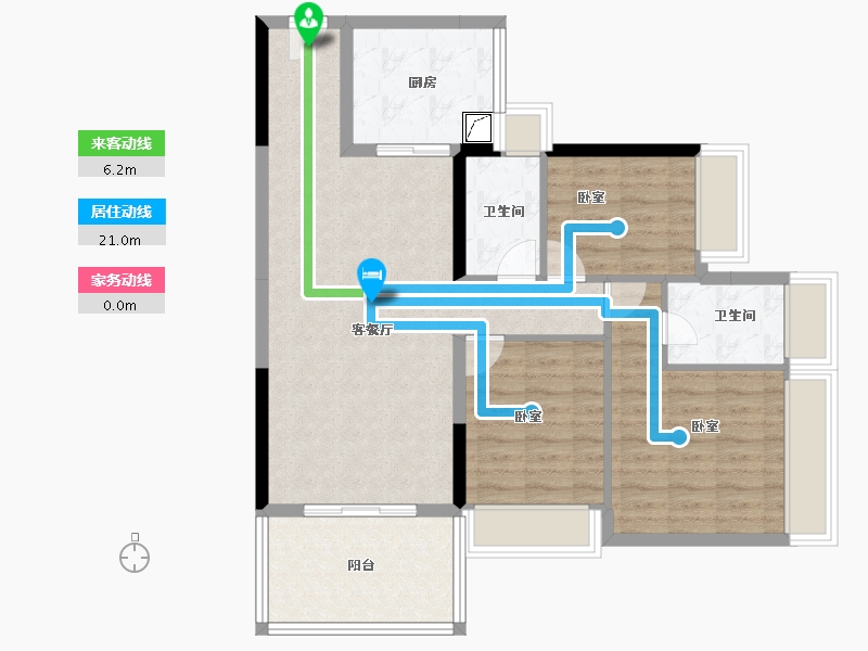 广东省-湛江市-雍豪园-87.44-户型库-动静线