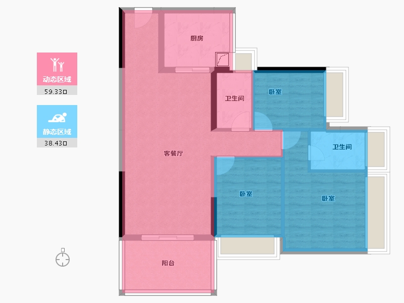 广东省-湛江市-雍豪园-87.44-户型库-动静分区