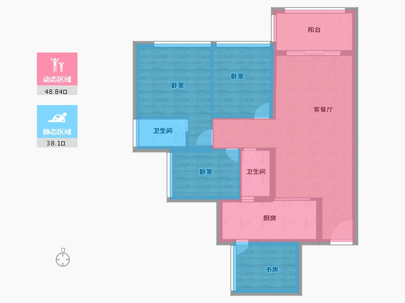 广东省-湛江市-铭鹏紫荆府-77.00-户型库-动静分区