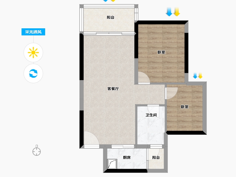 广东省-东莞市-新鸿基珑汇-62.09-户型库-采光通风