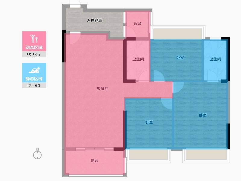 广东省-阳江市-泓基泓景苑-100.03-户型库-动静分区