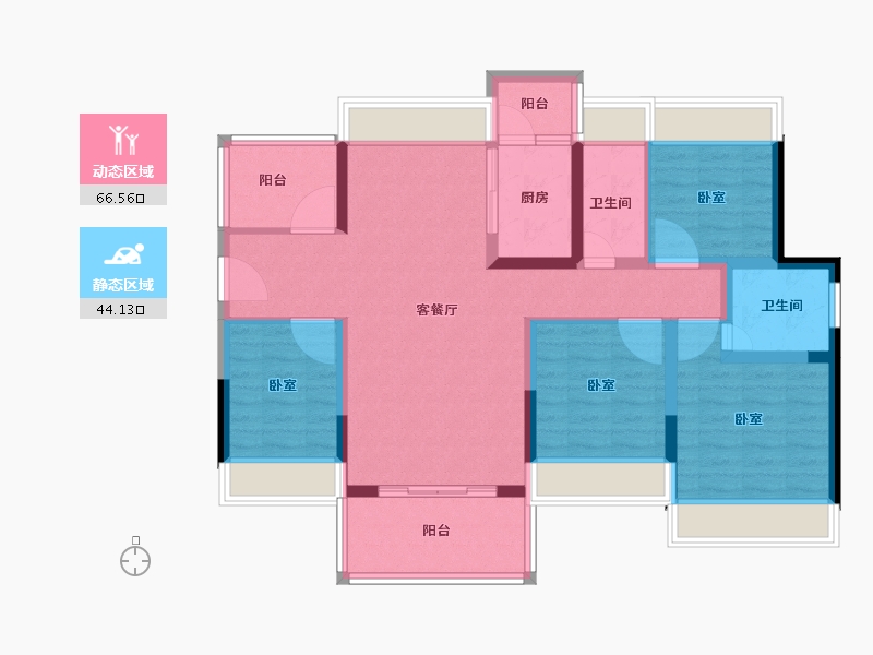 广东省-河源市-铭成华府-98.00-户型库-动静分区