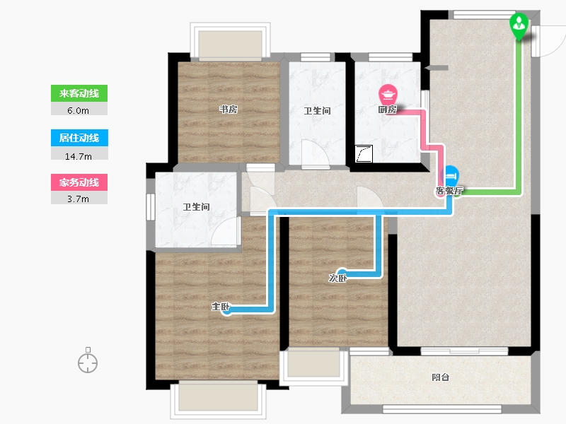 江苏省-南通市-江海都会-92.00-户型库-动静线