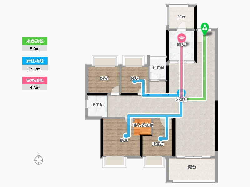 广东省-汕头市-天合名門豪庭南区-114.11-户型库-动静线