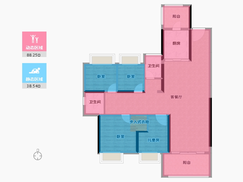 广东省-汕头市-天合名門豪庭南区-114.11-户型库-动静分区