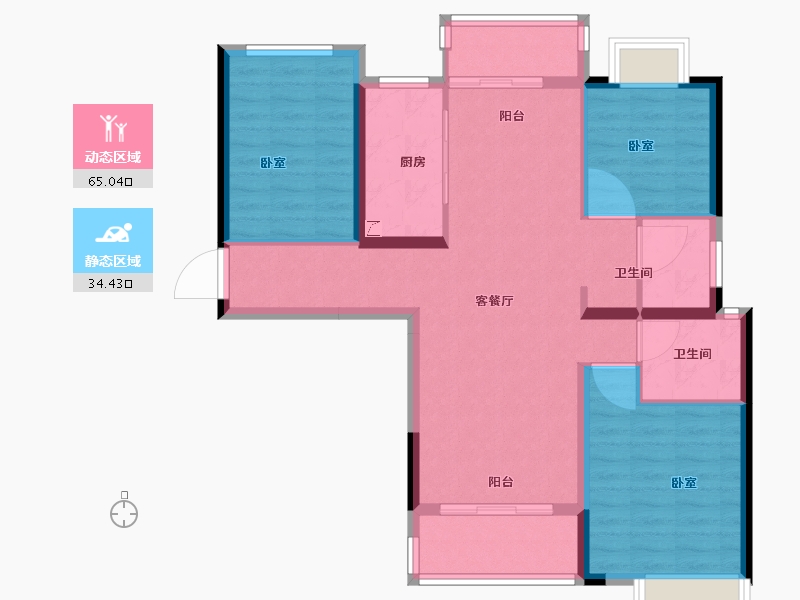 湖北省-武汉市-曦地港CITY ON-89.03-户型库-动静分区