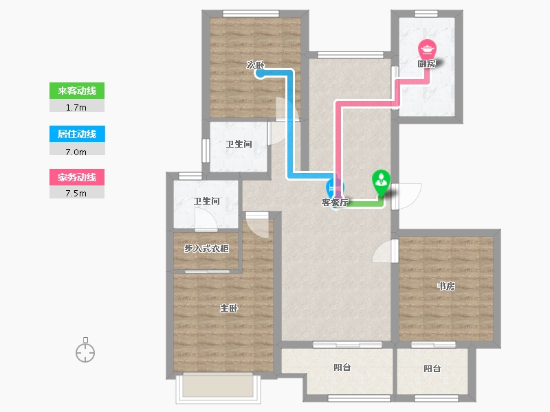 河南省-郑州市-郑西建业联盟新城-98.73-户型库-动静线