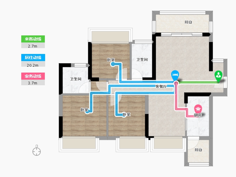 广东省-阳江市-阳光幸福里-68.78-户型库-动静线