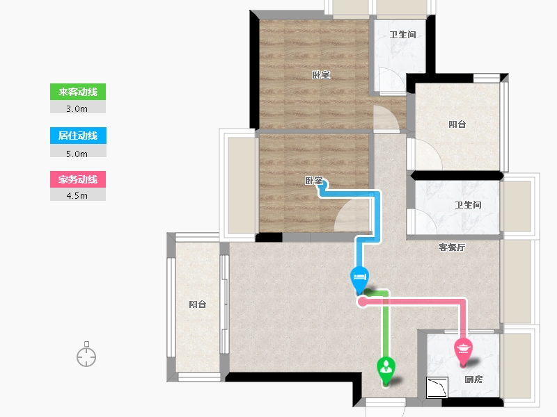 广东省-深圳市-丁山河畔-67.00-户型库-动静线