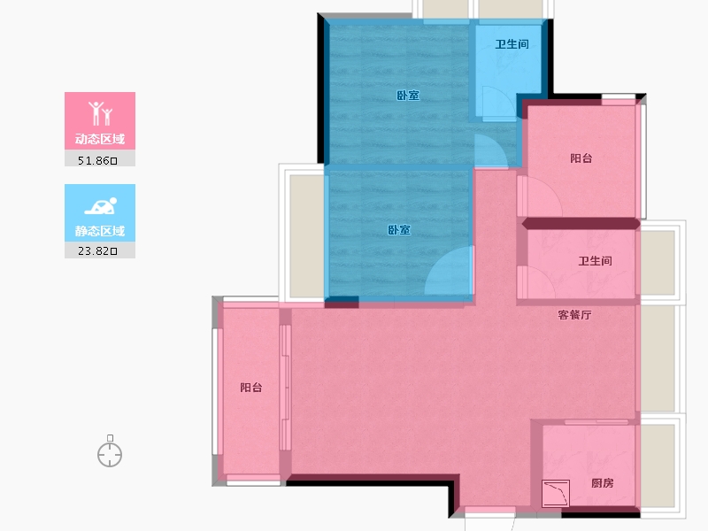 广东省-深圳市-丁山河畔-67.00-户型库-动静分区